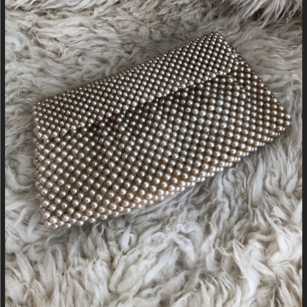 Beautiful pearl beaded clutch